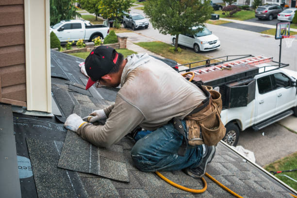 Professional Flat Roof Repair technician working in Monroe, NH